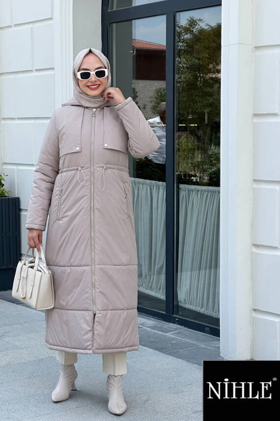 Mahza 7620 Su Geçirmez 120 cm Kumaş Kap Bej - 1